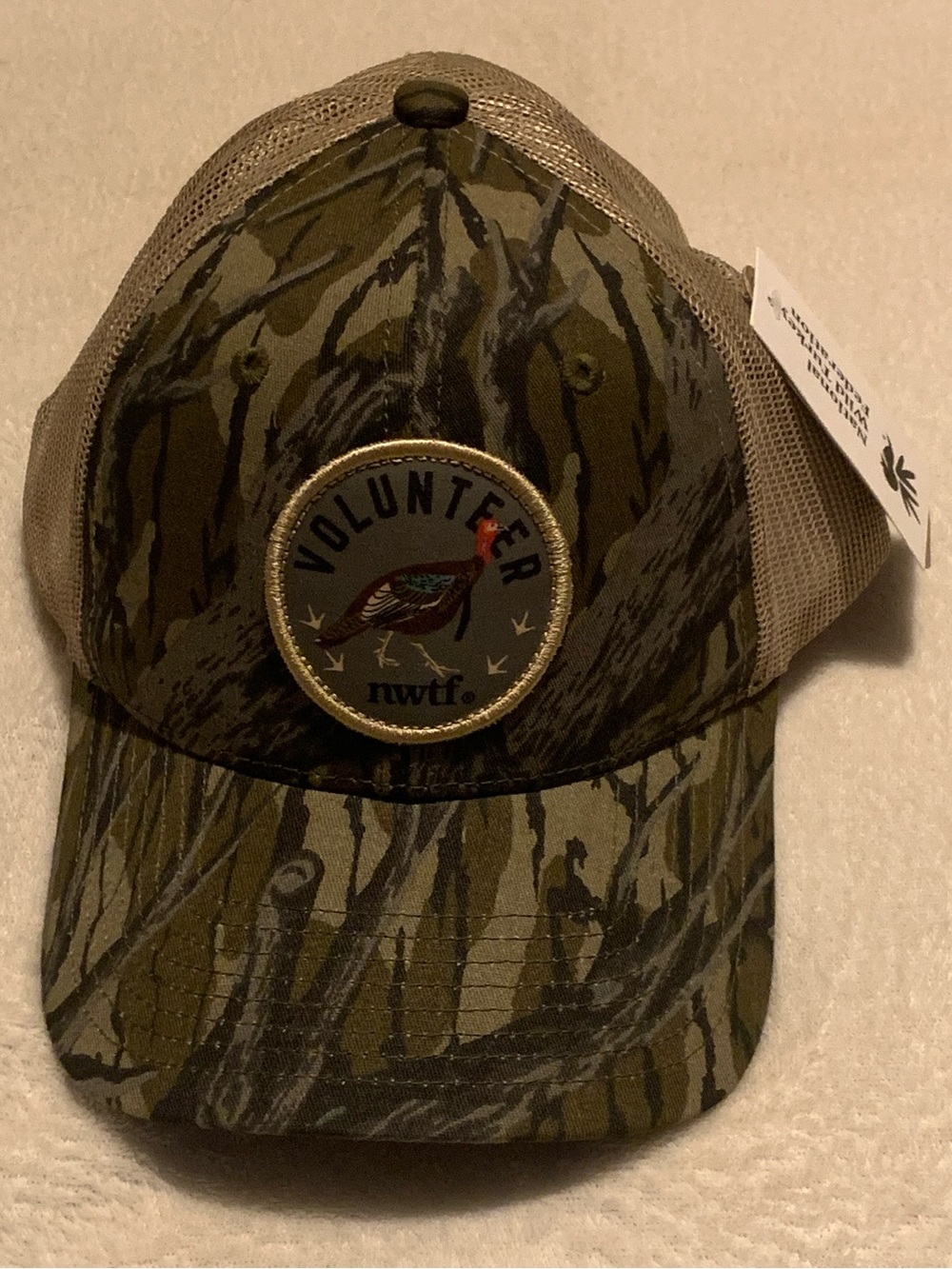 Camo NWTF Volunteer hat with Tags